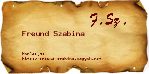 Freund Szabina névjegykártya