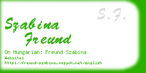 szabina freund business card